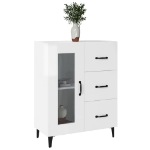 Credenza 69,5x34x90 cm in Legno Multistrato Bianco Lucido