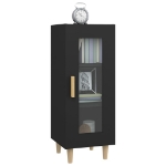 Credenza Nero 34,5x34x90 cm in Legno Multistrato