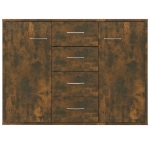 Credenza Rovere Fumo 88x30x65 cm in Legno Multistrato