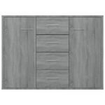 Credenza Grigio Sonoma 88x30x65 cm in Legno Multistrato