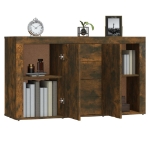 Credenza Rovere Fumo 120x36x69 cm in Legno Multistrato