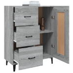 Credenza Grigio Sonoma 69,5x34x90 cm in Legno Multistrato