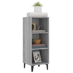 Credenza Grigio Sonoma 34,5x32,5x90 cm in Legno Multistrato