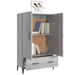 Credenza Grigio Sonoma 70x31x115 cm in Legno Multistrato