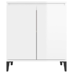 Credenza Bianco Lucido 60x35x70 cm in Truciolato