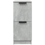 Credenze 2 pz Grigio Cemento 30x30x70 cm in Legno Multistrato