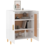 Credenza 69,5x34x90 cm in Legno Multistrato Bianco Lucido