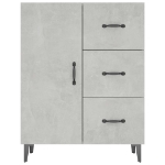 Credenza Grigio Cemento 69,5x34x90 cm in Legno Multistrato