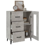 Credenza Grigio Cemento 69,5x34x90 cm in Legno Multistrato