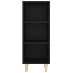 Credenza Nera 34,5x32,5x90 cm in Legno Multistrato