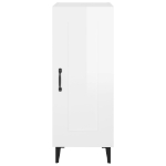 Credenza Bianco Lucido 34,5x34x90 cm in Legno Multistrato