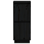 Credenze Nero 31,5x34x75 cm in Legno Massello di Pino