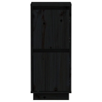 Credenze 2 pz Nero 31,5x34x75 cm in Legno Massello di Pino