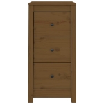 Credenze 2 pz Miele 40x35x80 cm in Legno Massello di Pino