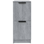 Credenze 2 pz Grigio Sonoma 30x30x70 cm in Legno Multistrato