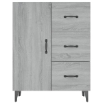 Credenza Grigio Sonoma 69,5x34x90 cm in Legno Multistrato