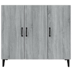 Credenza Grigio Sonoma 90x34x80 cm in Legno Multistrato