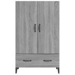 Credenza Grigio Sonoma 70x31x115 cm in Legno Multistrato