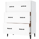 Credenza 69,5x34x90 cm in Legno Multistrato Bianco Lucido