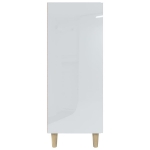 Credenza 69,5x34x90 cm in Legno Multistrato Bianco Lucido