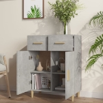 Credenza Grigio Cemento 69,5x34x89 cm in Legno Multistrato