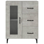 Credenza Grigio Cemento 69,5x34x90 cm in Legno Multistrato