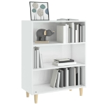 Credenza 69,5x32,5x90 cm Bianco Lucido in Legno Multistrato