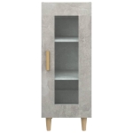 Credenza Grigio Cemento 34,5x34x90 cm in Legno Multistrato