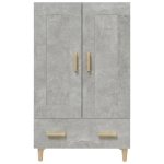 Credenza Grigio Cemento 70x31x115 cm in Legno Multistrato