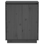 Credenza Grigia 60x34x75 cm in Legno Massello di Pino