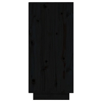 Credenze Nero 31,5x34x75 cm in Legno Massello di Pino