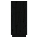 Credenze 2 pz Nero 31,5x34x75 cm in Legno Massello di Pino