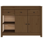 Credenza Miele 100x35x74 cm in Legno Massello di Pino