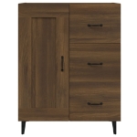 Credenza Rovere Marrone 69,5x34x90 cm in Legno Multistrato