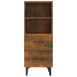 Credenza Rovere Fumo 34,5x34x90 cm in Legno Multistrato