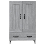 Credenza Grigio Sonoma 70x31x115 cm in Legno Multistrato