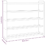 Scarpiera Marrone 90x24x81 cm in Legno Multistrato