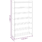 Scarpiera Marrone 65x24x117 cm in Legno Multistrato