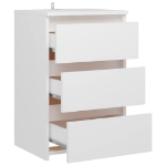 Comodini 2 pz Bianco Lucido 40x35x62,5 cm in Truciolato