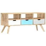 Mobile Porta TV 110x35x48 cm Legno Massello di Mango