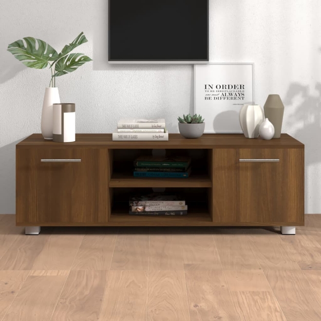 Mobile per TV Rovere Marrone 110x40x35 cm Legno Multistrato