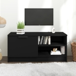 Mobile Porta TV Nero 80x35x36,5 cm in Legno Multistrato