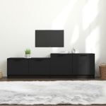 Mobile Porta TV Nero 158,5x36x45 cm in Legno Multistrato