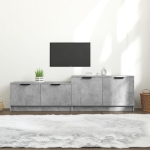 Mobile Porta TV Grigio Cemento 158,5x36x45 cm Legno Multistrato