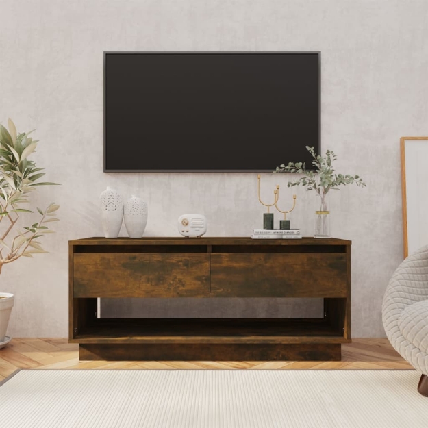 Mobile TV Rovere Fumo 102x41x44 cm in Truciolato