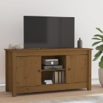 Mobile Porta TV Miele 103x36,5x52 cm in Legno Massello di Pino