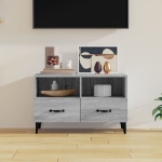 Mobile Porta TV Grigio Sonoma 80x36x50 cm in Legno Multistrato