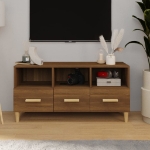 Mobile TV Rovere Marrone 102x36x50 cm in Legno Multistrato