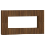 Set Mobili Porta TV 8pz Rovere Marrone in Legno Multistrato