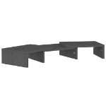 Supporto per Monitor Grigio 60x24x10,5cm Legno Massello di Pino